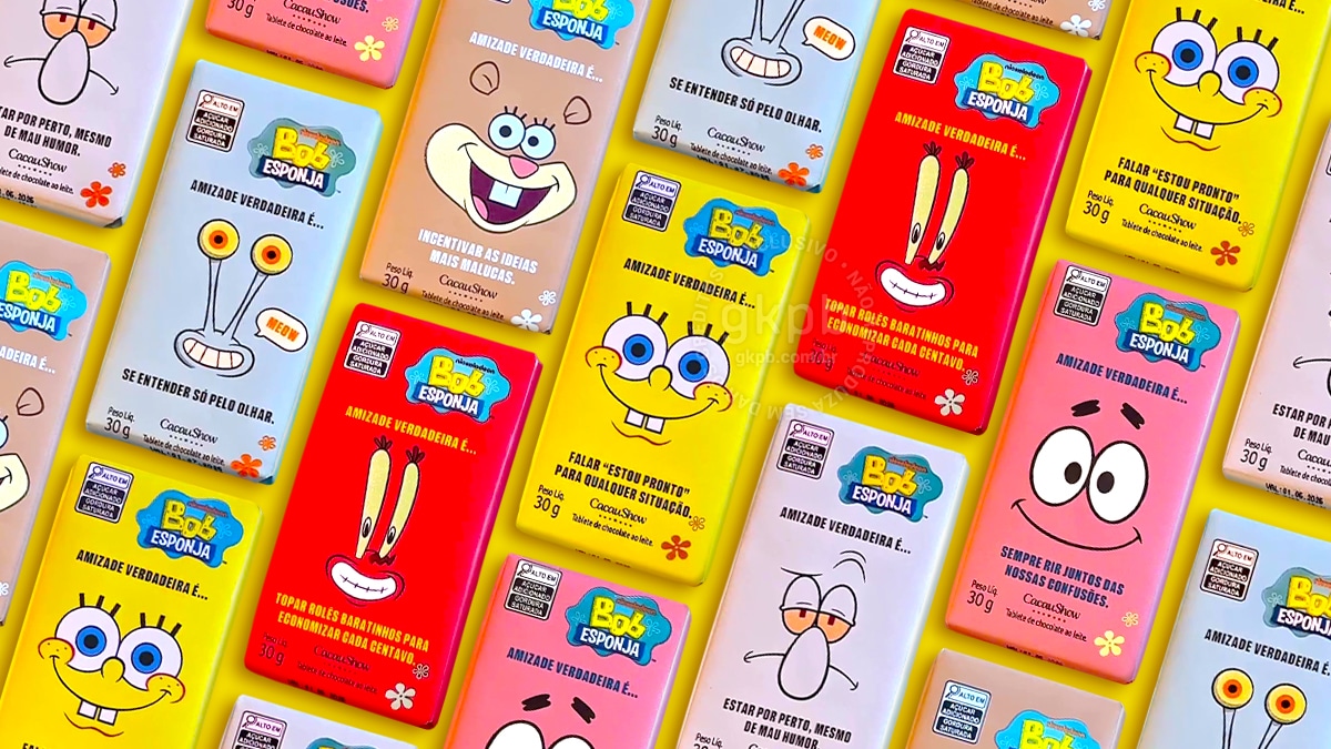 cacau show bob esponja