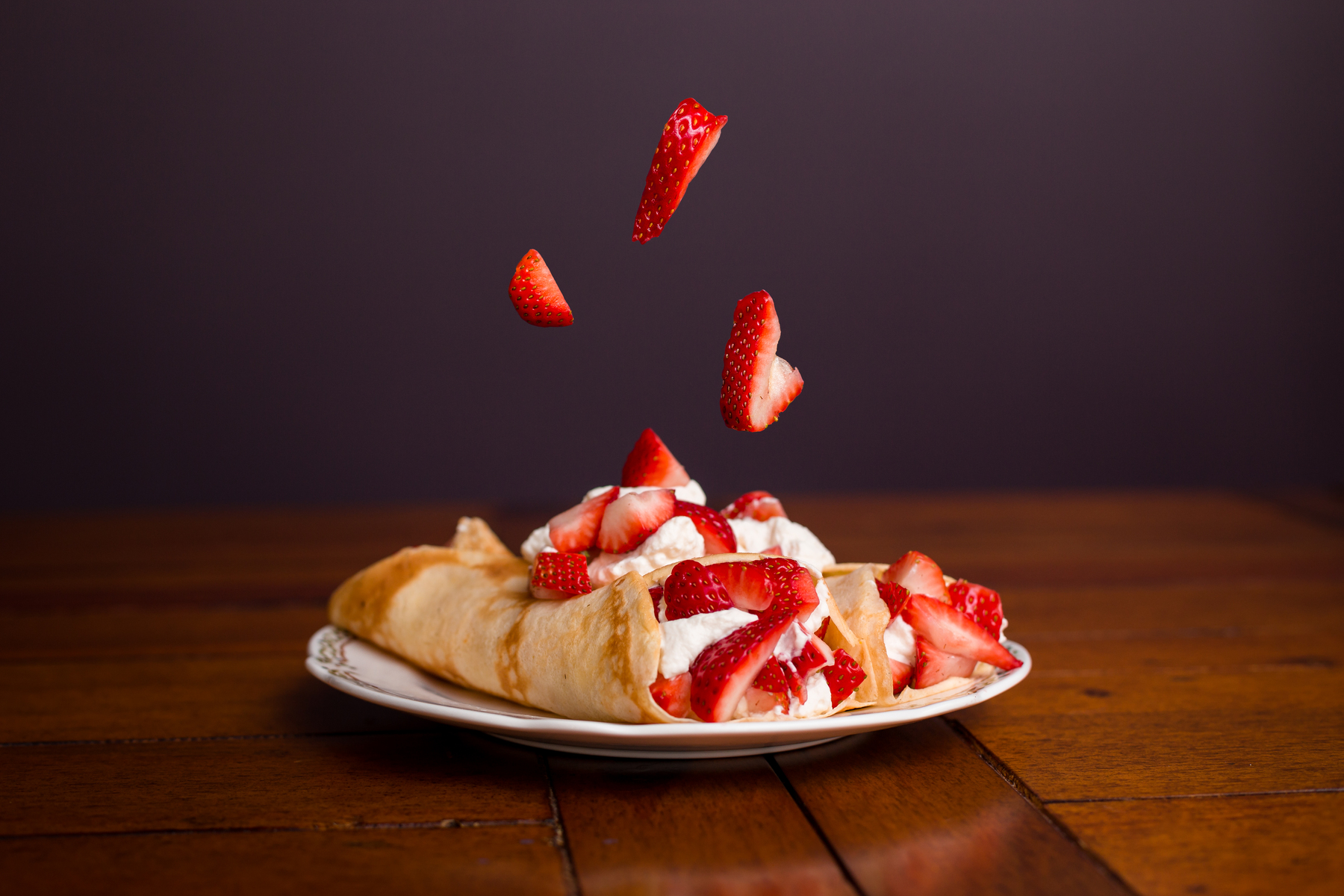 receita crepe de morango